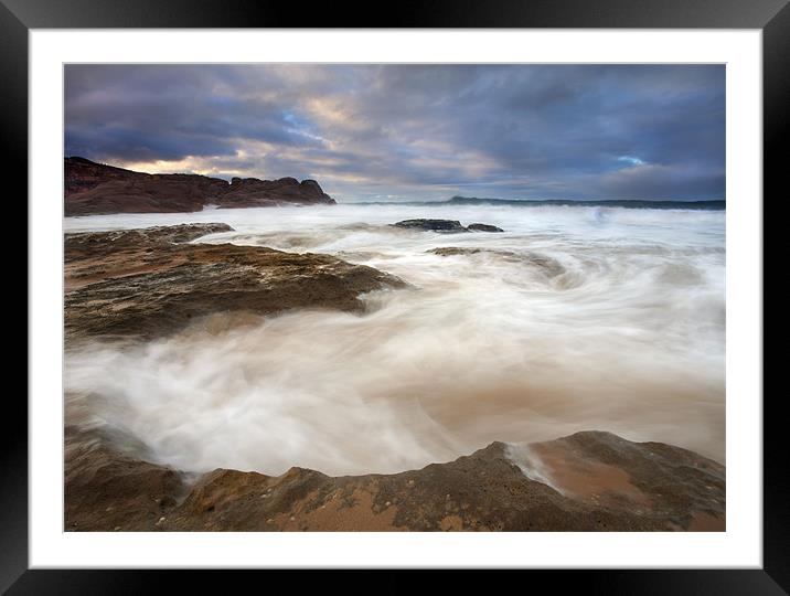 Tempestuous Sea Framed Mounted Print by Mike Dawson