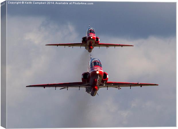 Red Arrows formation Canvas Print by Keith Campbell
