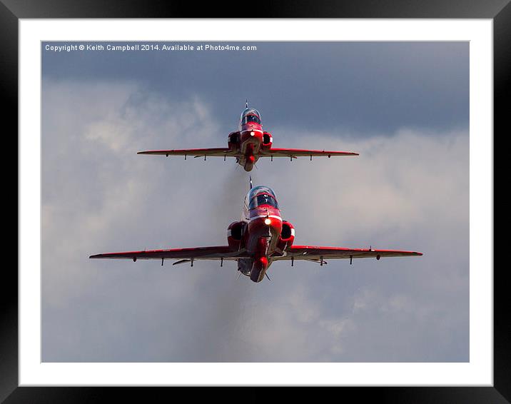 Red Arrows formation Framed Mounted Print by Keith Campbell