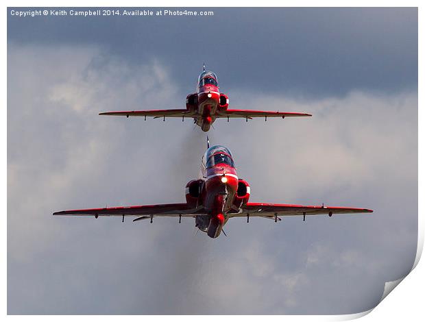 Red Arrows formation Print by Keith Campbell