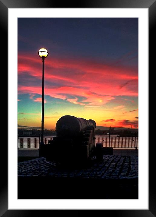 Chatham Sunset Framed Mounted Print by Richard Cruttwell