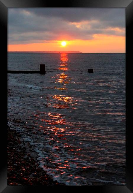 Herne Bay Sunset Framed Print by Richard Cruttwell