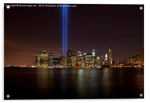 9/11 Tribute in Light from Brooklyn Acrylic by Sharpimage NET