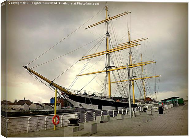 The Tall Ship , Glasgow Harbour Canvas Print by Bill Lighterness