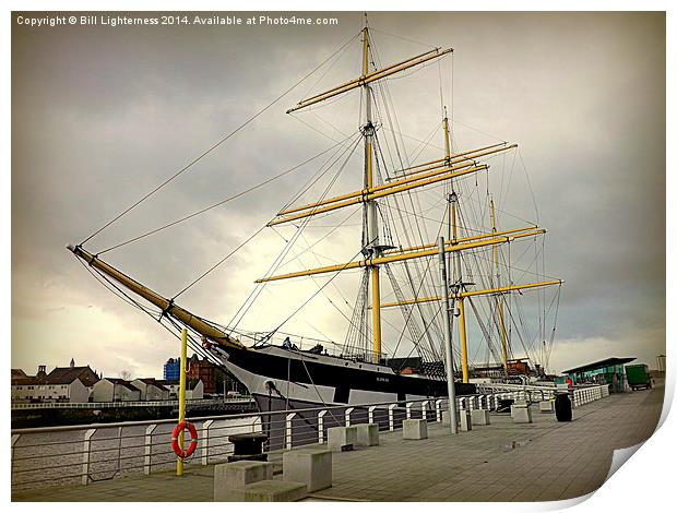 The Tall Ship , Glasgow Harbour Print by Bill Lighterness