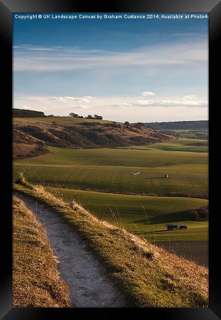 Dunstable Downs Framed Print by Graham Custance