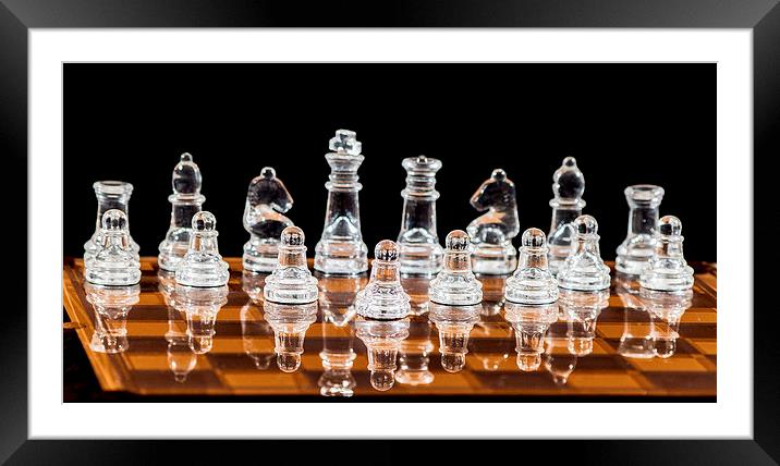 Chess Game Set Framed Mounted Print by Keith Thorburn EFIAP/b