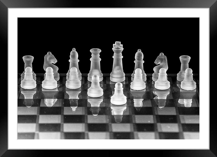 Chess Game Set Framed Mounted Print by Keith Thorburn EFIAP/b