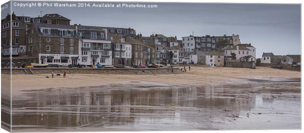 Harbourside St Ives Cornwall Canvas Print by Phil Wareham