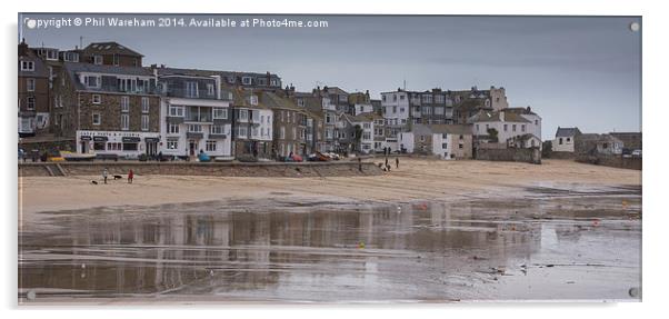 Harbourside St Ives Cornwall Acrylic by Phil Wareham