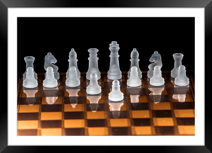 Chess Game Set Framed Mounted Print by Keith Thorburn EFIAP/b