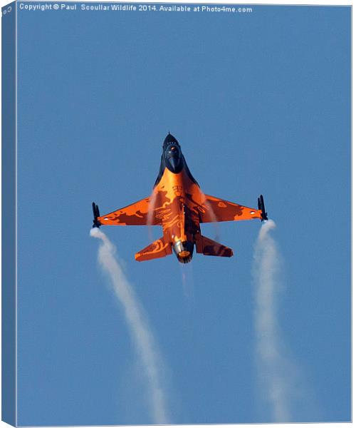 F-16am Fighting Falcon Canvas Print by Paul Scoullar