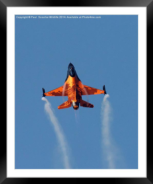 F-16am Fighting Falcon Framed Mounted Print by Paul Scoullar