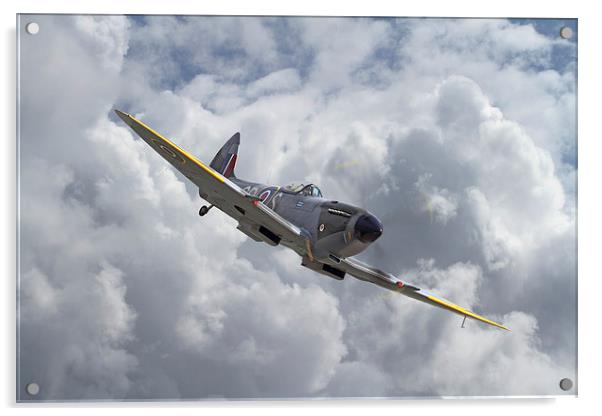 Spitfire Mk XVI Acrylic by Pat Speirs
