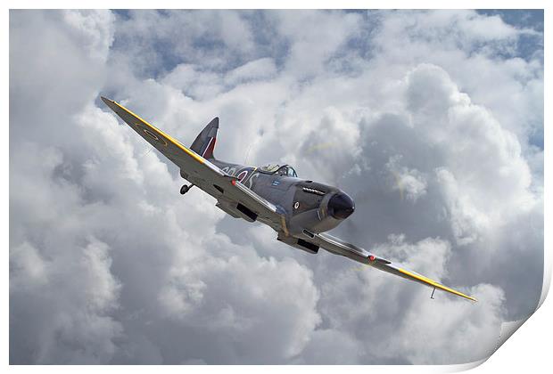 Spitfire Mk XVI Print by Pat Speirs