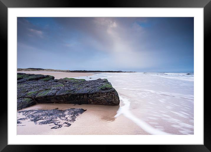 Tyninghame Beach Rocks Framed Mounted Print by Keith Thorburn EFIAP/b