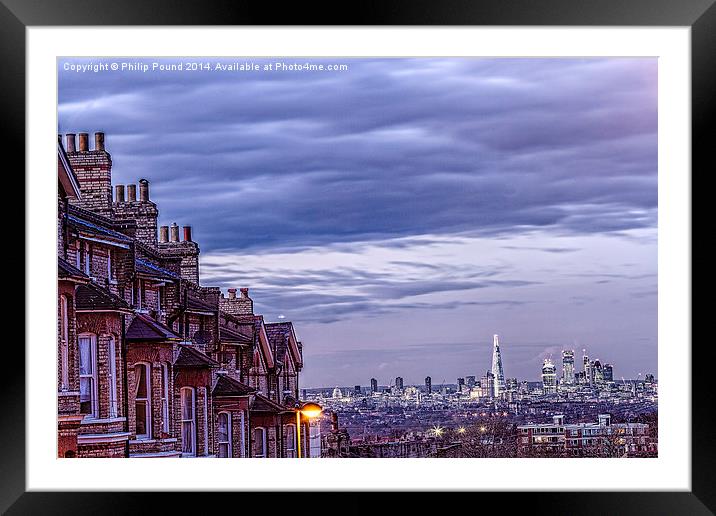 City of London Sunset Framed Mounted Print by Philip Pound