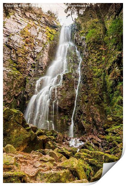 Burgbach Waterfall, Black Forest, Germany 3 Print by Mark Bangert