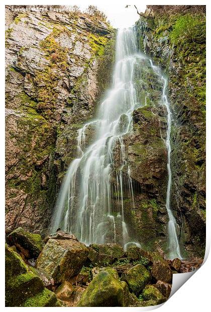 Burgbach Waterfall, Black Forest, Germany 5 Print by Mark Bangert