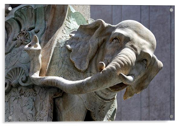 Berninis elephant 1 Acrylic by Andreas Klatt