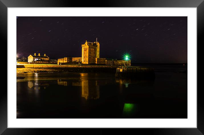 Broughty Ferry Castle at Night Framed Mounted Print by Lee Black