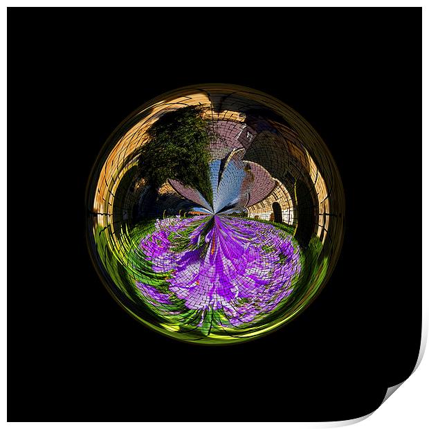 Church globe with spring flowers Print by Robert Gipson