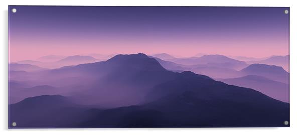 Misty Peaks Acrylic by Ann Garrett