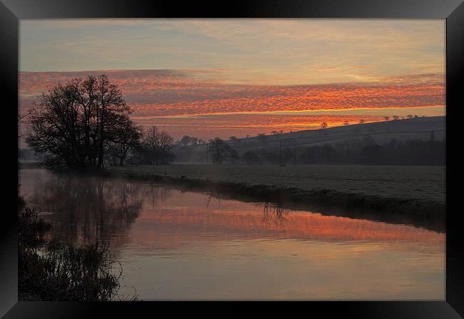 Sunrise over the River Culm Framed Print by Pete Hemington