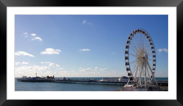 Brighton Pier Pano Framed Mounted Print by James Ward
