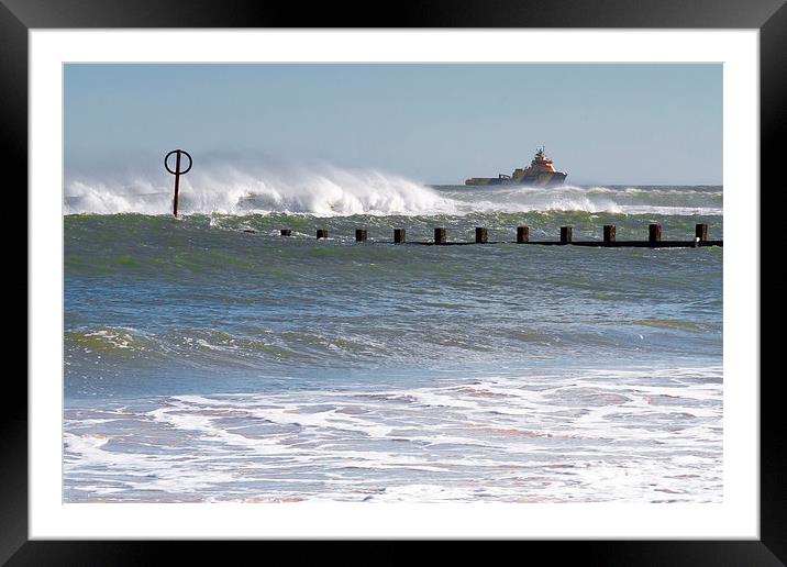 Chased By Waves Framed Mounted Print by Bill Buchan