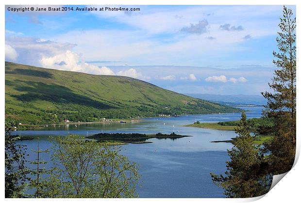 Colintraive to Bute Print by Jane Braat