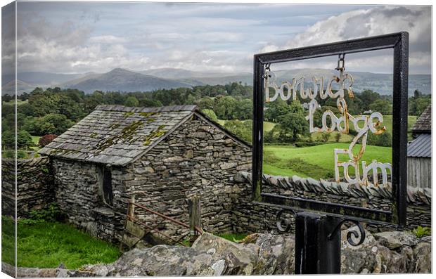 Borwick Lodge Farm Canvas Print by Gary Kenyon