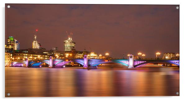 SOUTHWARK BRIDGE LONDON Acrylic by Clive Eariss