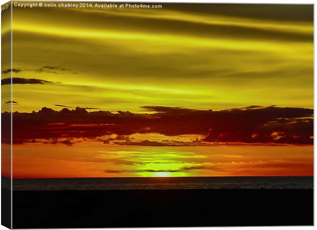 Sunset In Borneo Canvas Print by colin chalkley