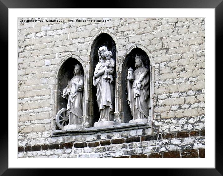 Statues at Tongerlo Abbey Framed Mounted Print by Paul Williams