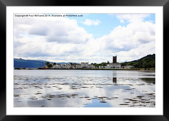 Inveraray Town Reflections Framed Mounted Print by Paul Williams