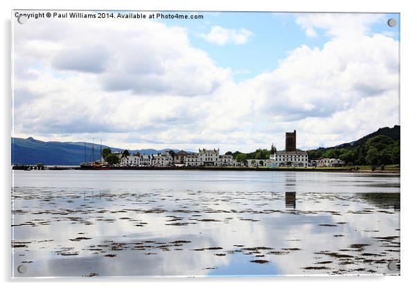 Inveraray Town Reflections Acrylic by Paul Williams