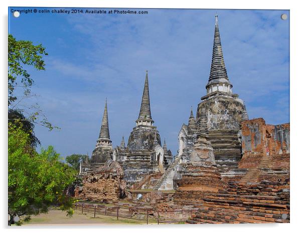 Wat Phra Si Sanphet Acrylic by colin chalkley