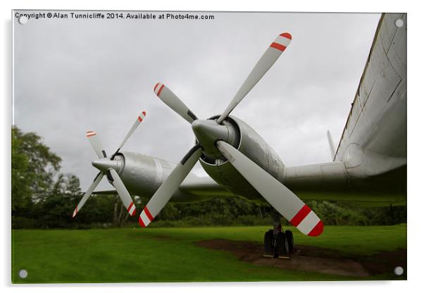 bristol britannia propellers Acrylic by Alan Tunnicliffe