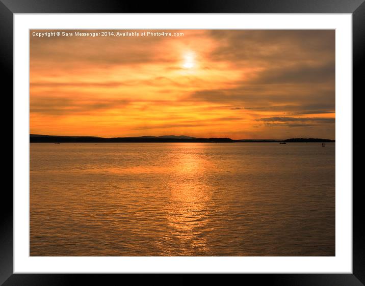 Sandbanks sunset Framed Mounted Print by Sara Messenger