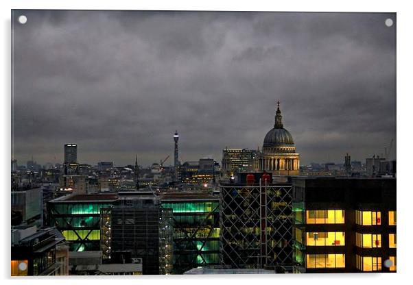 London Skyline Acrylic by Richard Cruttwell