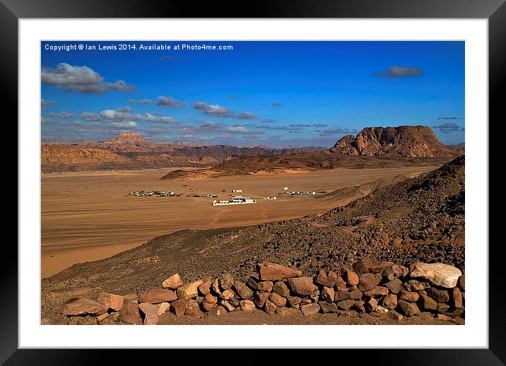 The Sinai Desert Framed Mounted Print by Ian Lewis