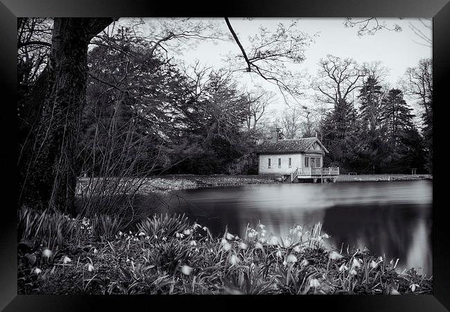 Summerhouse on the Lake Framed Print by Adam Payne