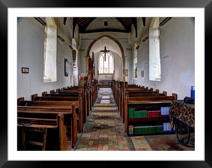 St Andrews Wissett Looking to Altar Landscape Framed Mounted Print by Bill Simpson