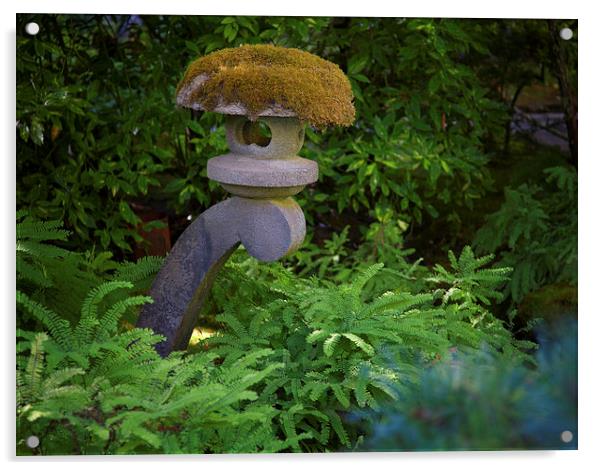 Japanese garden statue Acrylic by Mark Harrop