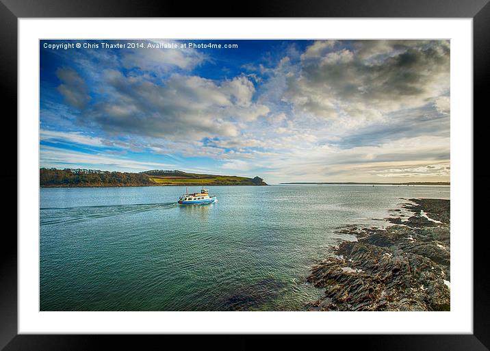 St Mawes Ferry Duchess of Cornwall Framed Mounted Print by Chris Thaxter