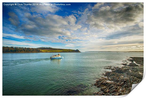 St Mawes Ferry Duchess of Cornwall Print by Chris Thaxter