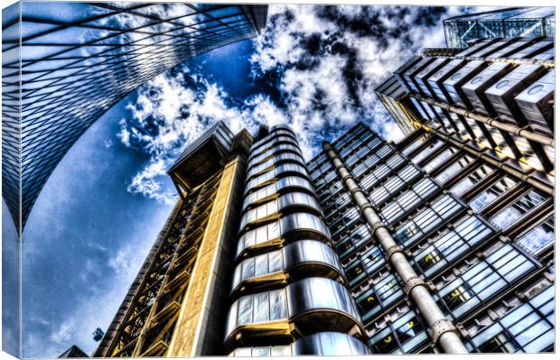 Willis Group and Lloyds of London Canvas Print by David Pyatt