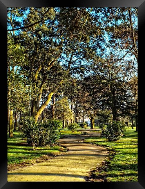 springtime in lowestoft Framed Print by chrissy woodhouse