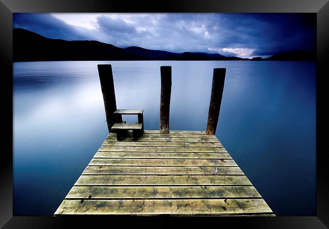 The Jetty on Derwentwater Framed Print by Dave Hudspeth Landscape Photography